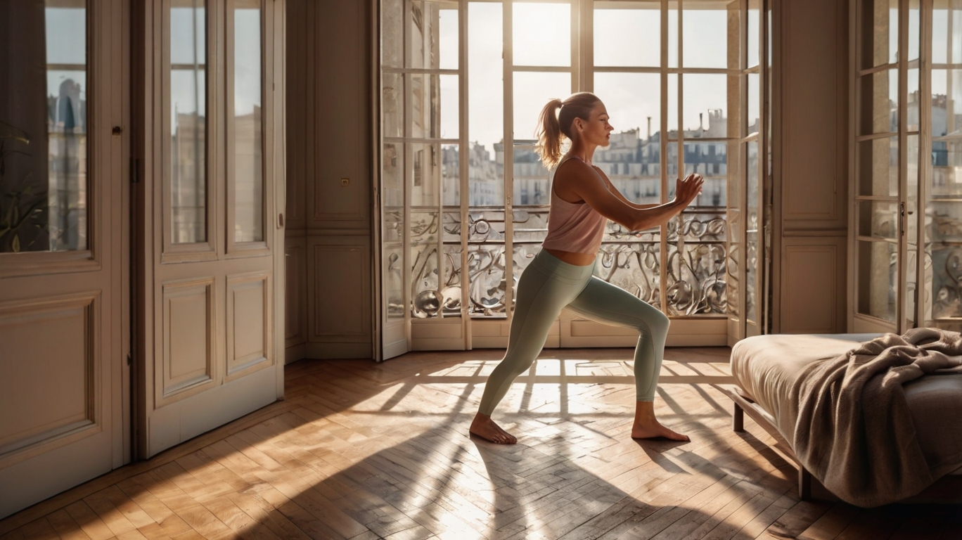 Séance de fitness en ligne